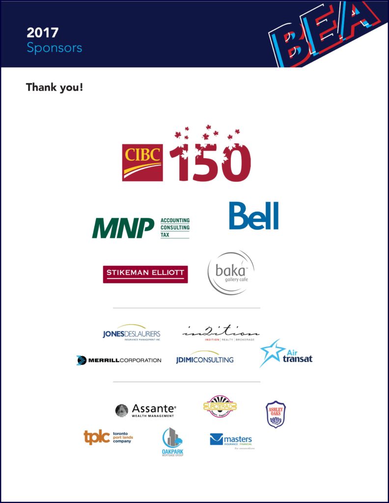 2017 Sponsor Thank you